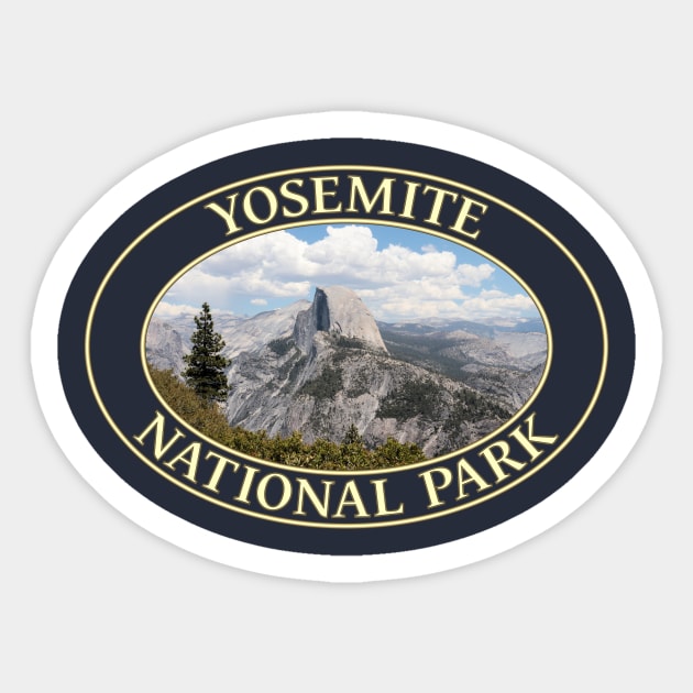 Half Dome at Yosemite National Park in California Sticker by GentleSeas